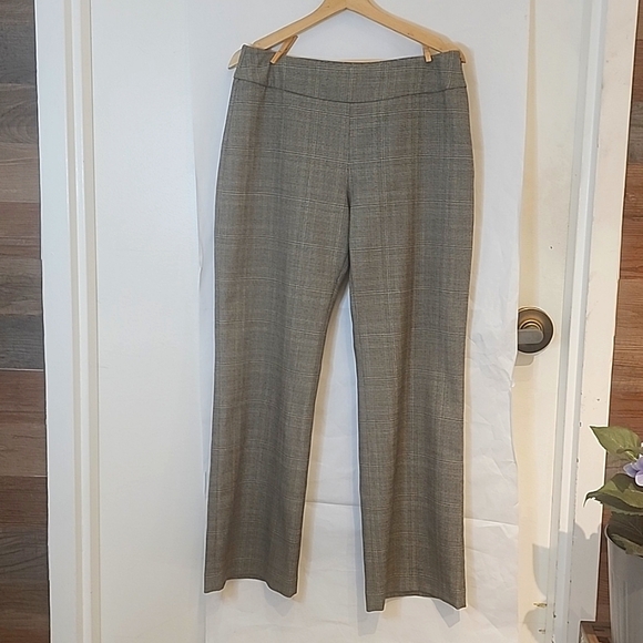 Bergdorf Goodman Grey, Plaid, and Black plaid Trouser Pants size‎ 14 - Picture 1 of 5